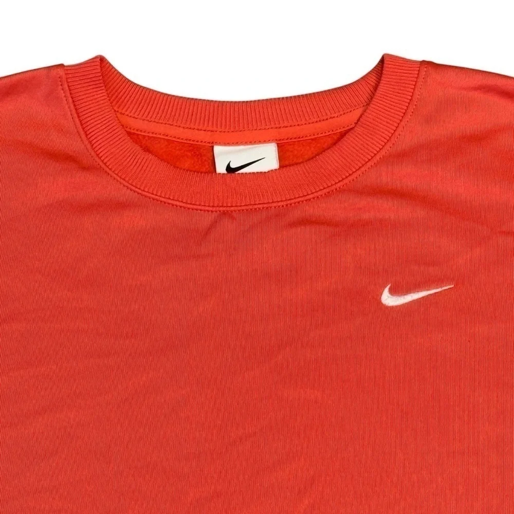 Nike Therma-Fit Logo Side Zip Sweatshirt. Bright Coral Size Small #1431